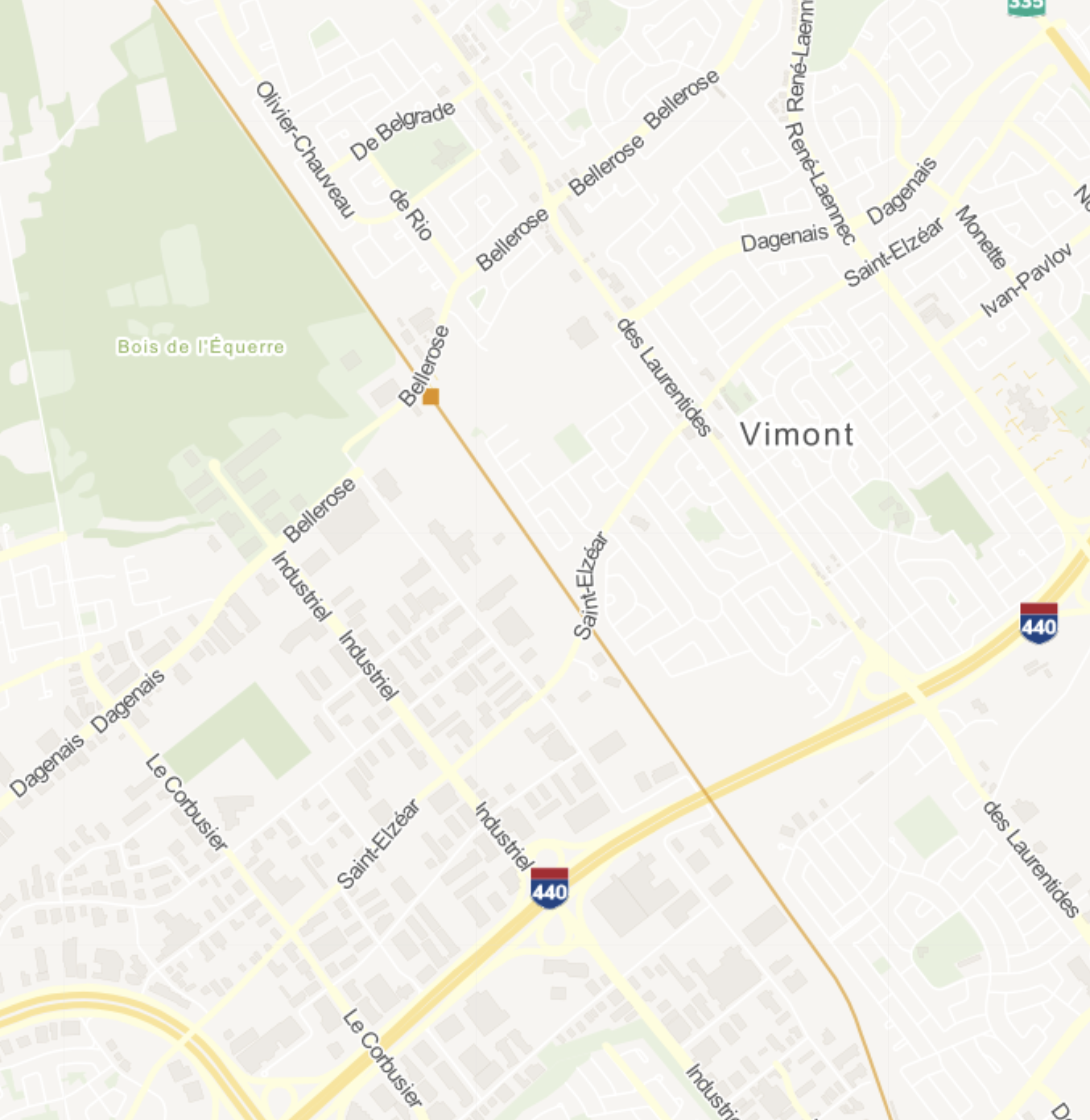 map of Laval