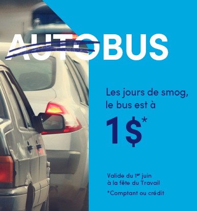 L’autobus à 1 $ lors des journées de smog à Laval