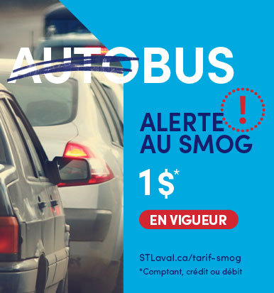 Alerte au smog:<br>le bus à 1$ les 6 et 7 juin