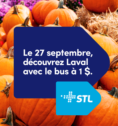 Le 27 septembre, explorez Laval en bus pour seulement 1 $!