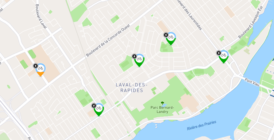 Carte des stations BIXI - BIXI Montréal